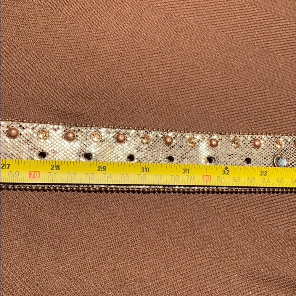 Leather bedazzled embellished belt worn once